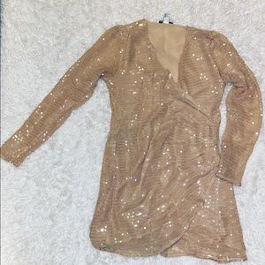 Nude Sequin Dress